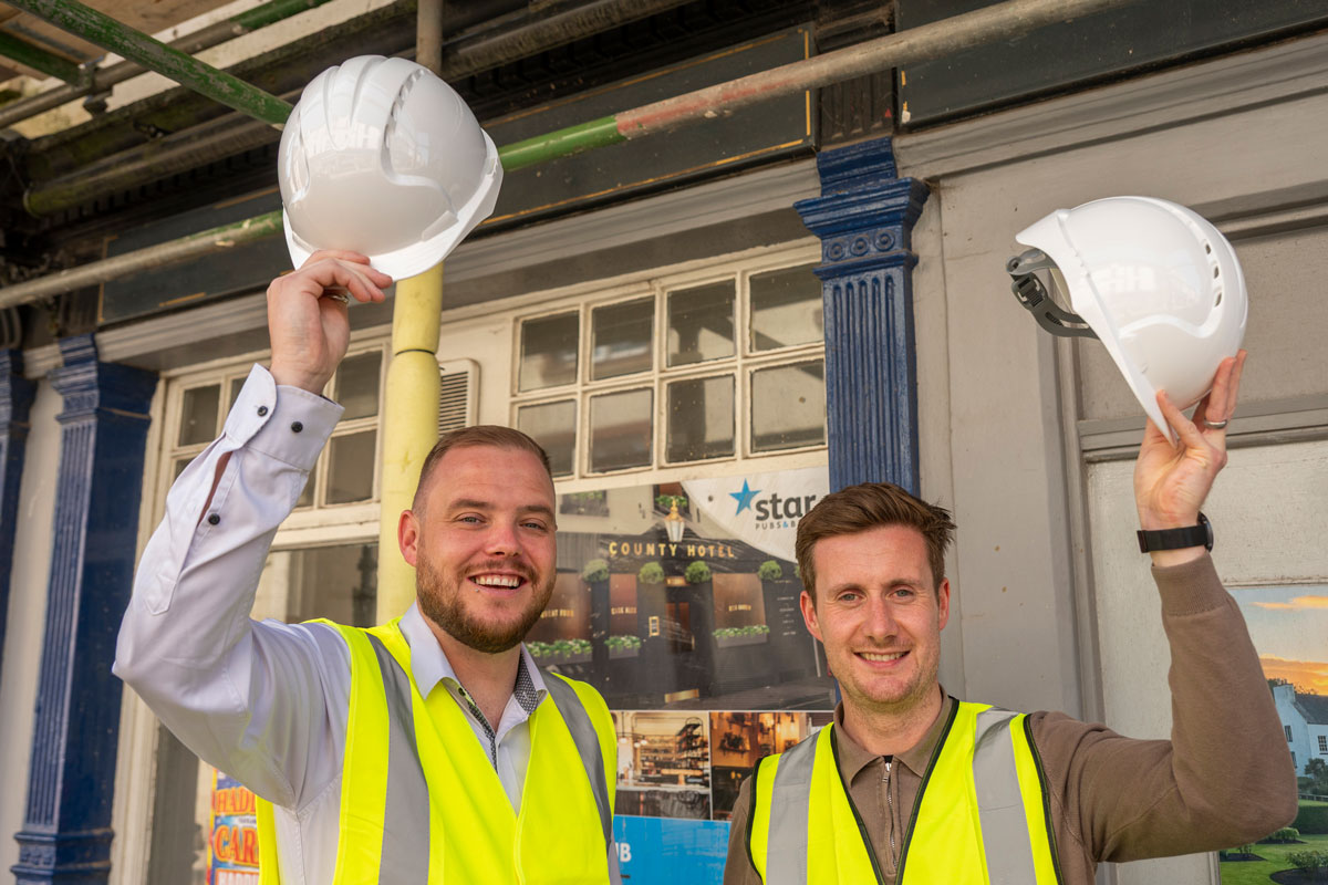 The County Hotel and Discovery Group directors Steven Winton and Jamie MacKinnon.