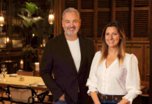 Rusks celebrate first anniversary of The Spanish Butcher in Edinburgh James and Louise Rusk