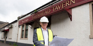 Brian Carnochan outside The Glenhead Tavern in Duntocher