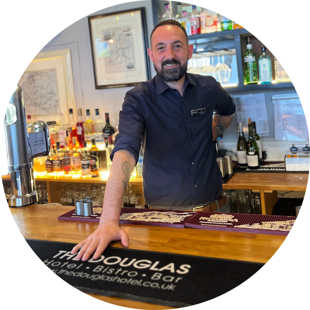 Mal Spence Mal Spence, food and beverage manager, The Douglas Hotel