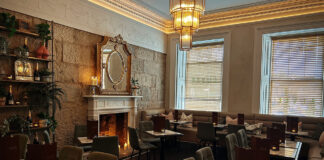 The inside of Glasgow wine bar Cuvee.