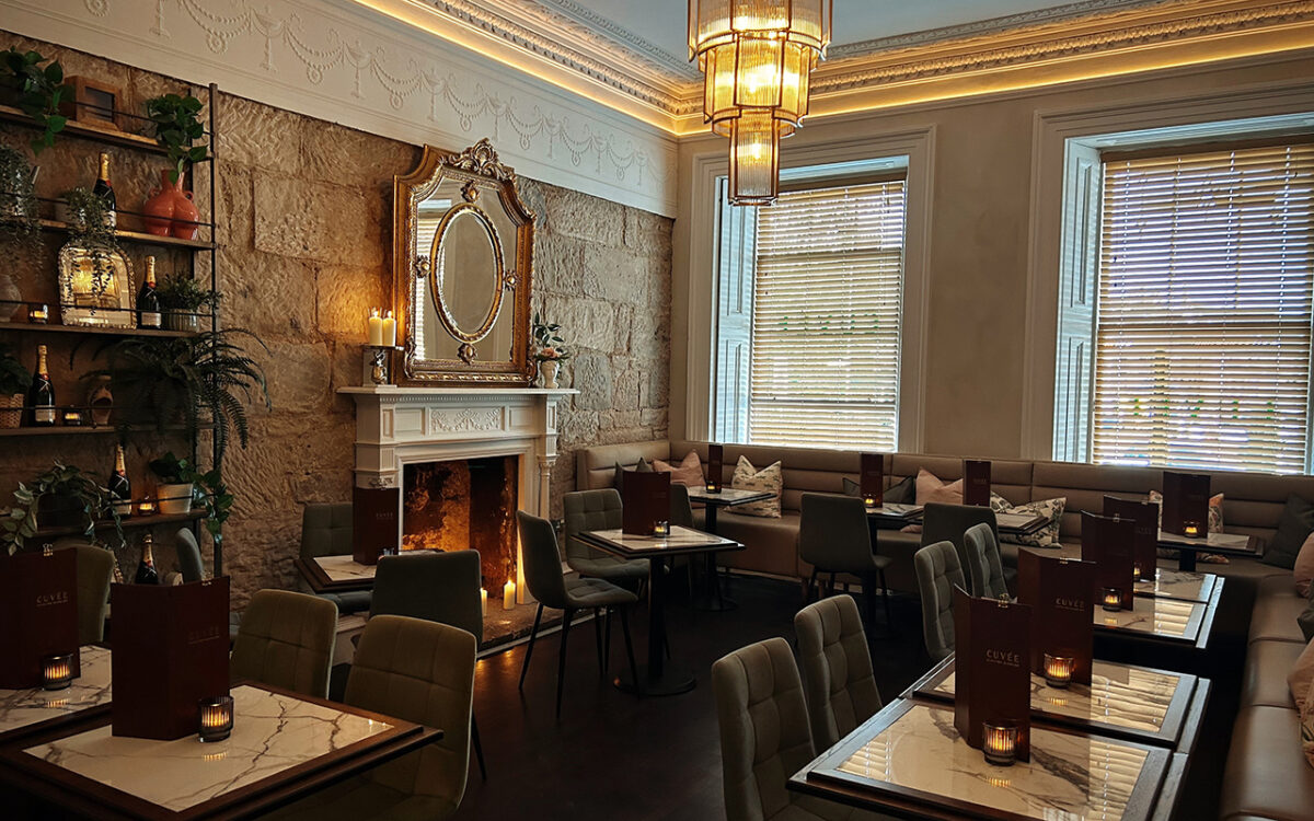 The inside of Glasgow wine bar Cuvee.