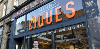 Fergus McCoss stands outside Ziques in Glasgow.