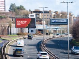 Billboard campaign demands: ‘Stop Killing Hospitality Jobs’ Stop Killing Hospitality Jobs