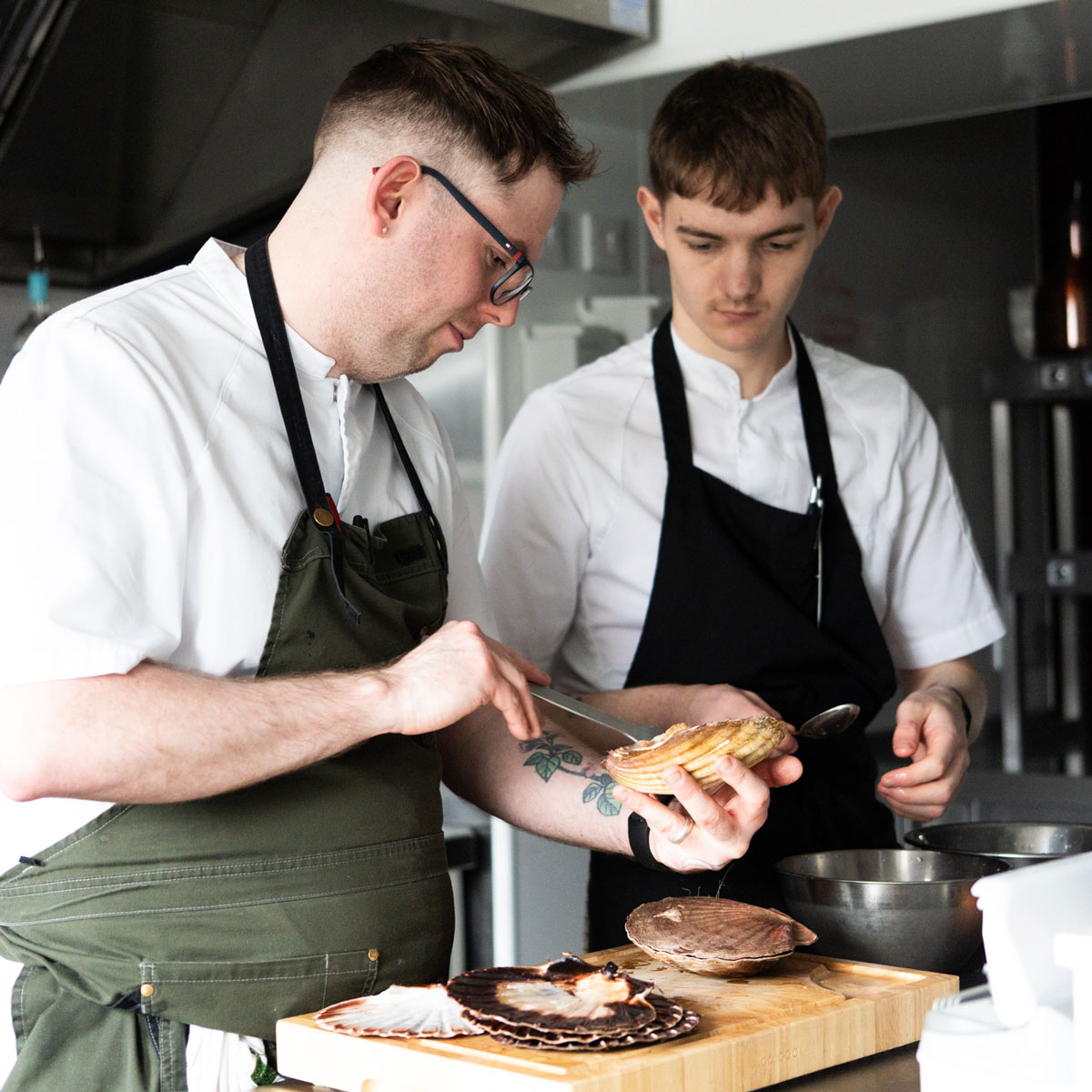chef David Smith and junior sous chef Fin MacDonald