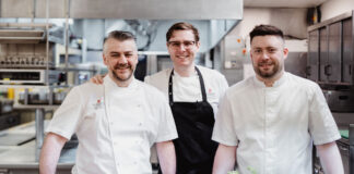 Balmoral executive chef Paul Hart, Number One head chef Mathew Sherry and guest chef Orry Shand