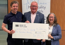 Hospitality Health charity receives £10,000 from The Ben